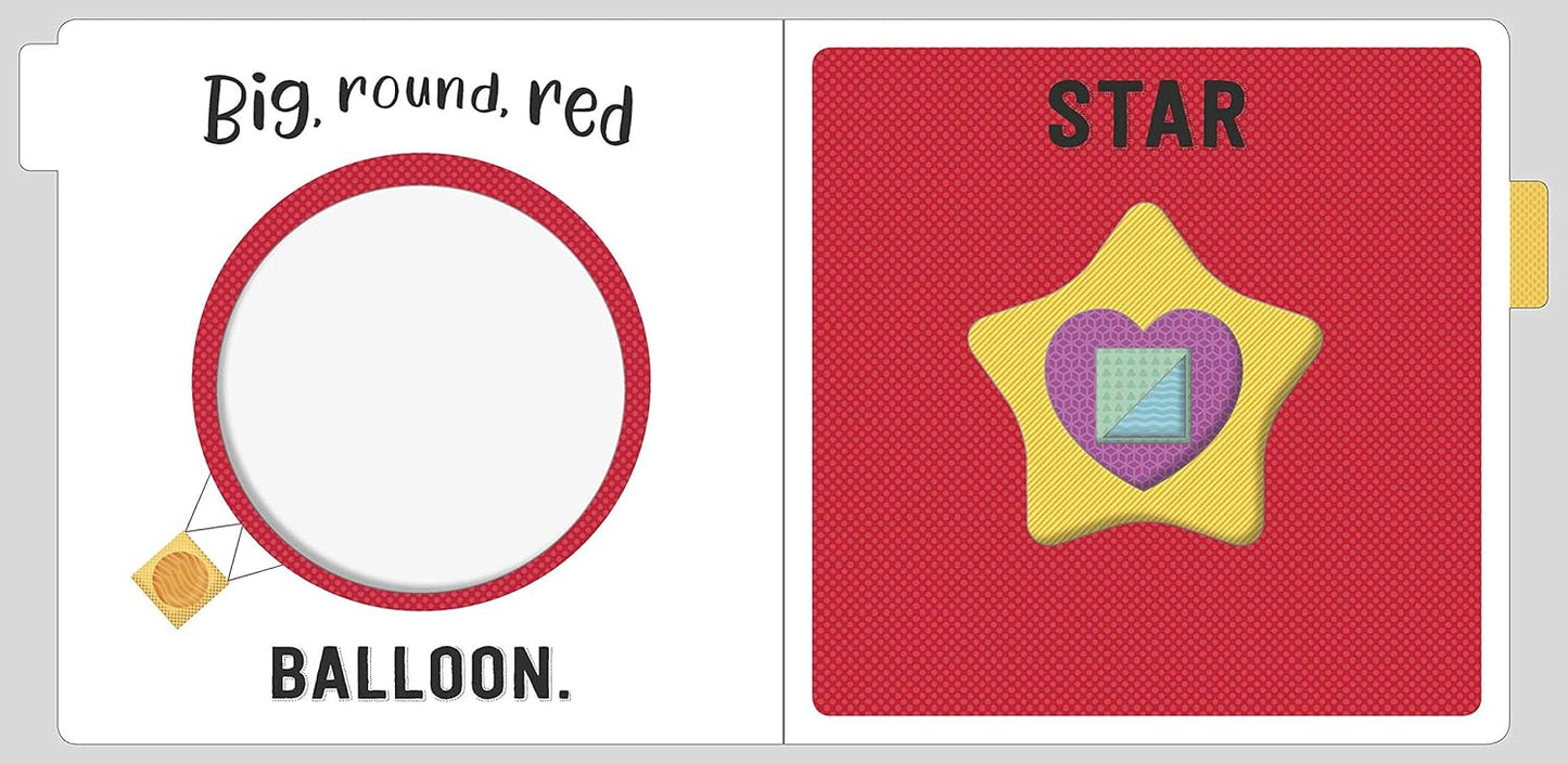Libro de aprendizaje en inglés "Big, round, red ballon" - "Balón grande, redondo, rojo"