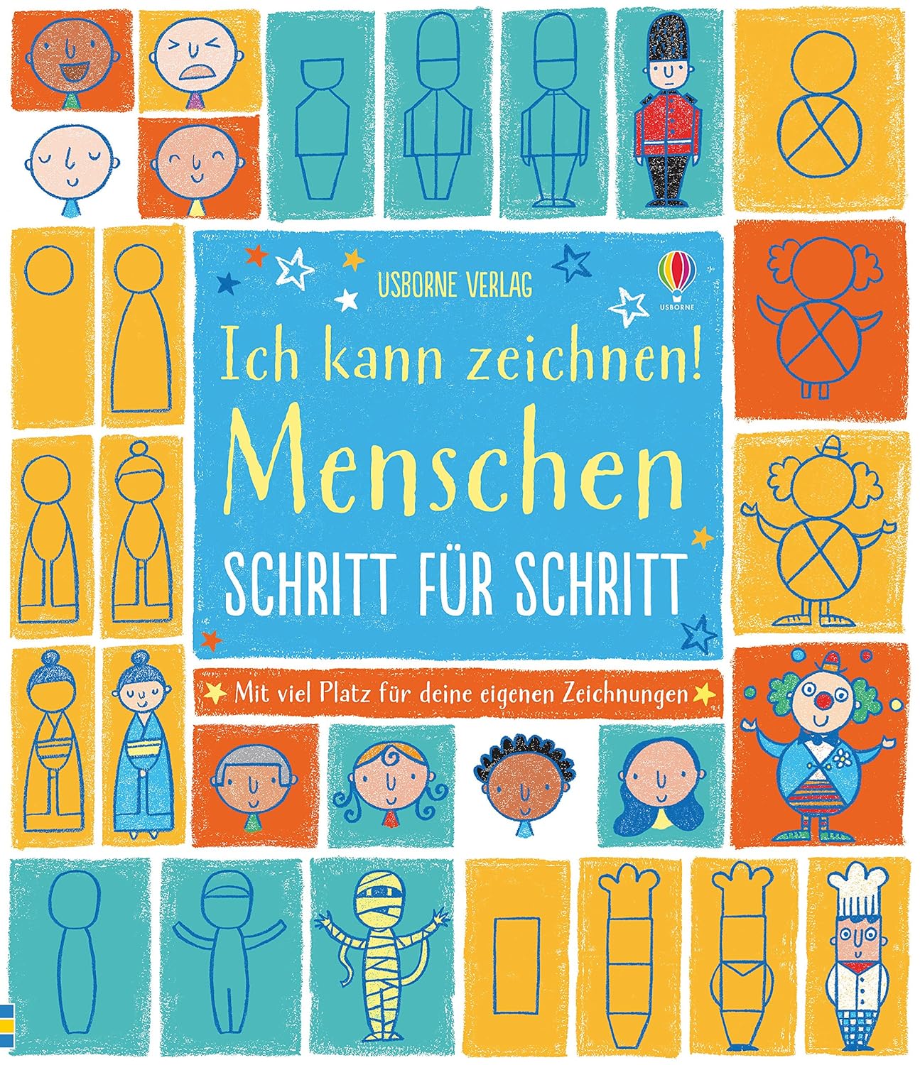 Libro para aprender a dibujar en alemán "Ich kann zeichnen! Menschen-schritt für schritt" - "yo puedo dibujar personas-paso a paso"