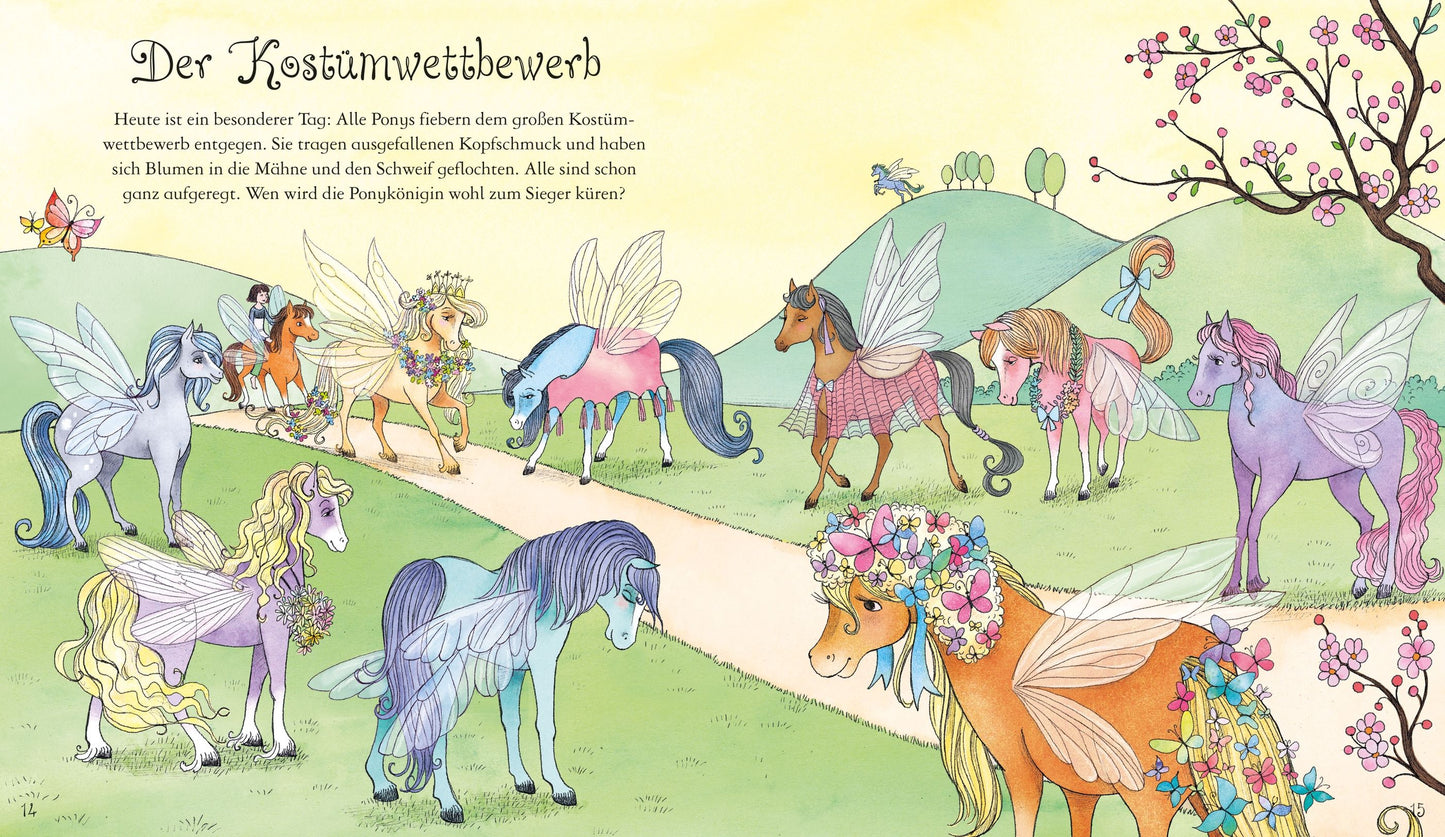 Mein Stickerbuch. "Im Land der Feenponys". Libro con adhesivos. Alemán