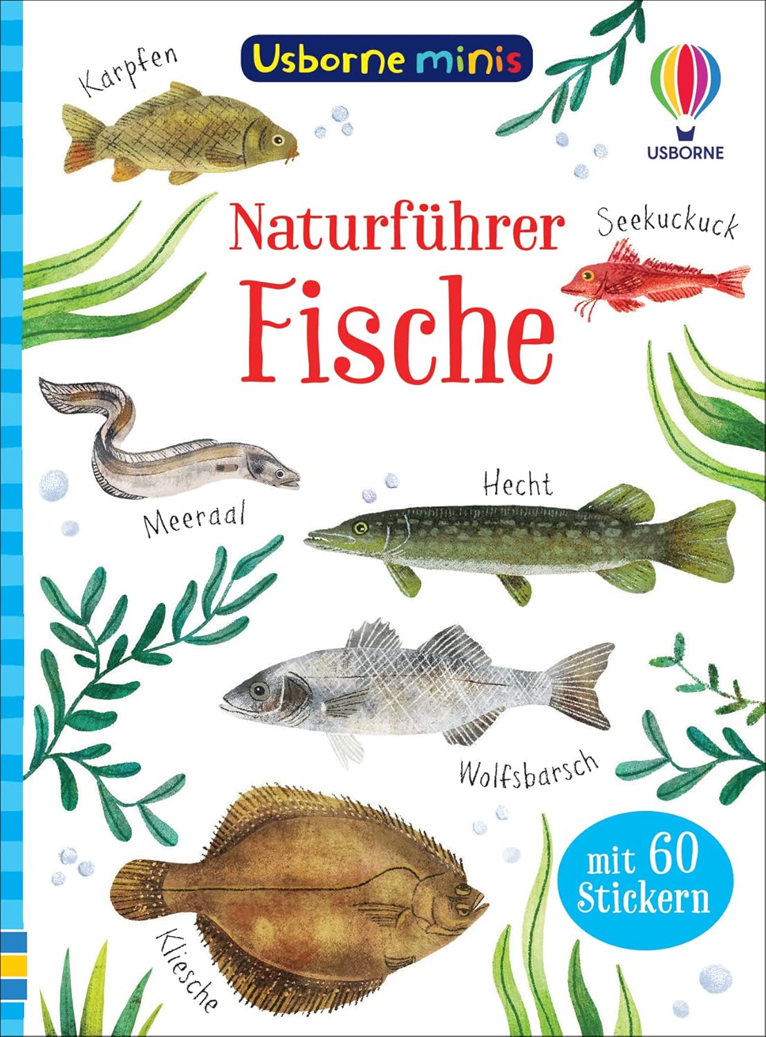 "Naturführer Fische". Libro con adhesivos. Alemán