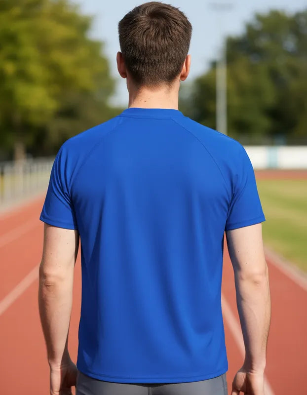 Polera Rojo o Azul manga corta corte recto Hombre con filtro solar UPF 300+ marca iQ