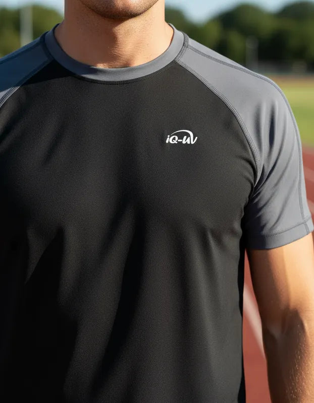 Polera manga corta corte recto hombre con filtro solar UPF 300+ marca IQ