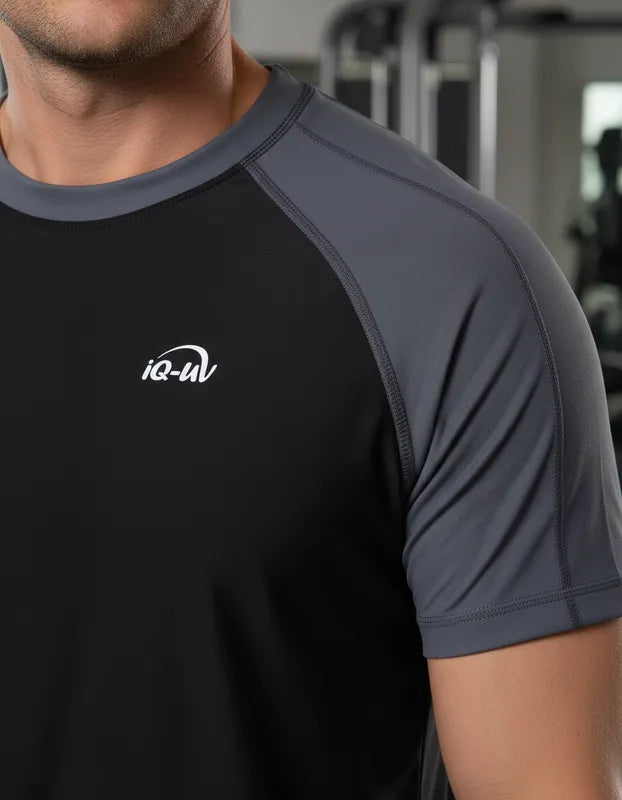 Polera manga corta corte recto hombre con filtro solar UPF 300+ marca IQ