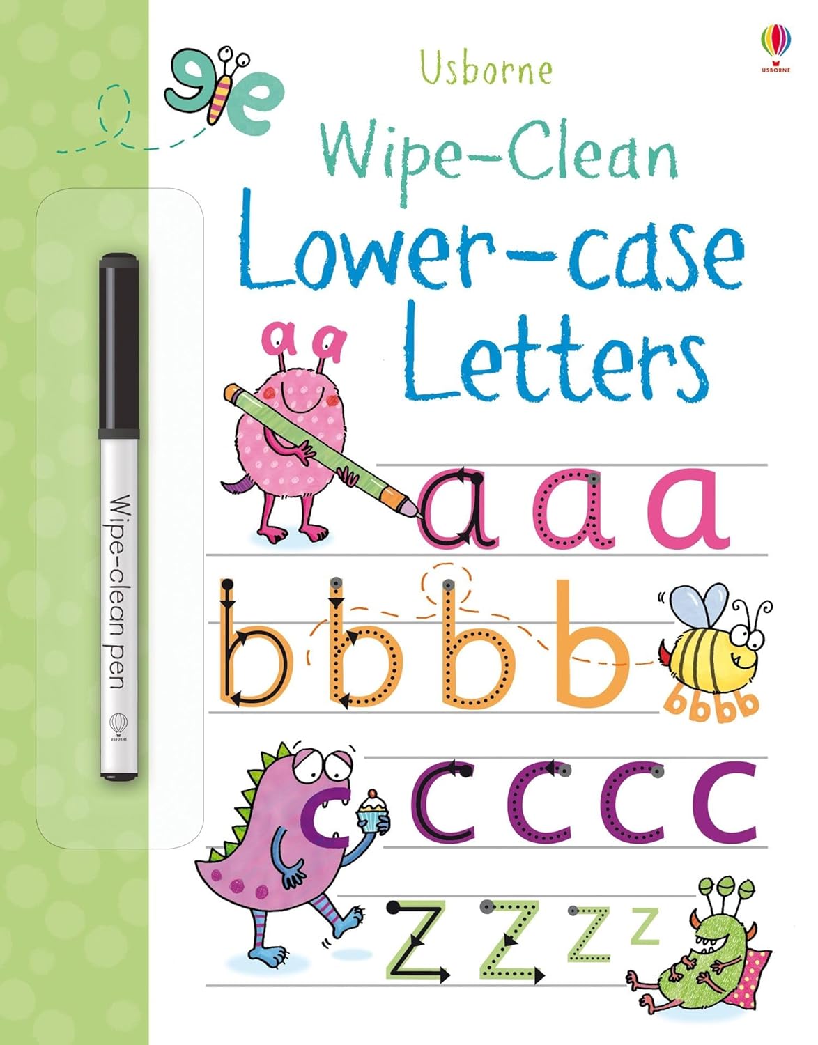 Libro de actividades en inglés: "Wipe-Clean Lower-case Letters"-"Borra y aprende letras minúsculas"