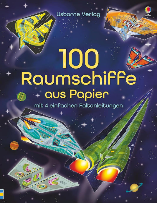 "100 Raumschiffe aus Papier". 100 naves espaciales de papel. Alemán