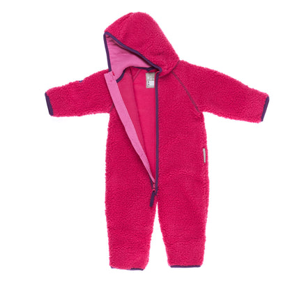 Overall de polar bebé con cierre y gorrito marca Kozikidz