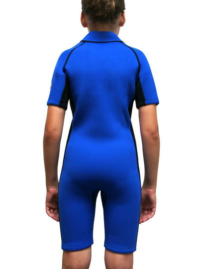Traje de neopreno azul-negro unisex marca IQ 10-11 años