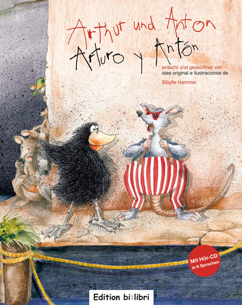 Cuento alemán-inglés y Alemán-español "Arthur und Anton" "Arthur and Anthony" Deutsch-Englisch con CD en 6 idiomas