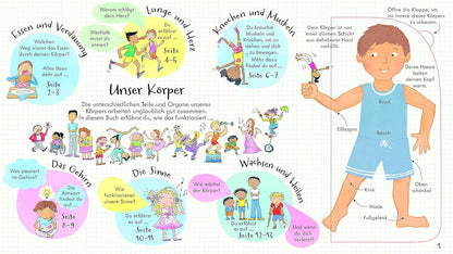 Libro de actividades alemán "Aufklappen und entdecken: dein körper" - "Abre y descubre: tu cuerpo"