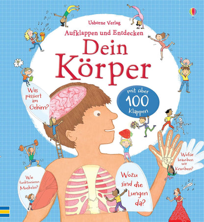 Libro de actividades alemán "Aufklappen und entdecken: dein körper" - "Abre y descubre: tu cuerpo"