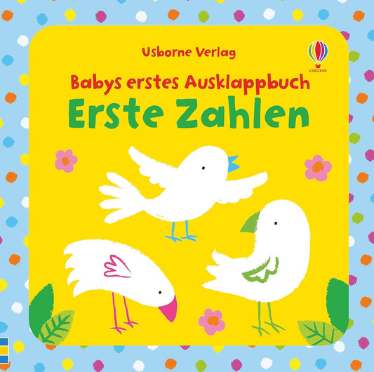 Libro infantil alemán "Babys erster ausklappbuch: erste zahlen" - "el primer libro con ventanitas del bebé: los primeros números"