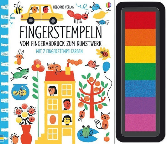 "Fingerstempeln: vom finergerabdruck zum kunstwerk" deutsch- "timbres para el dedo