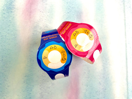 Reloj medidor de rayos UV color azul o rosado