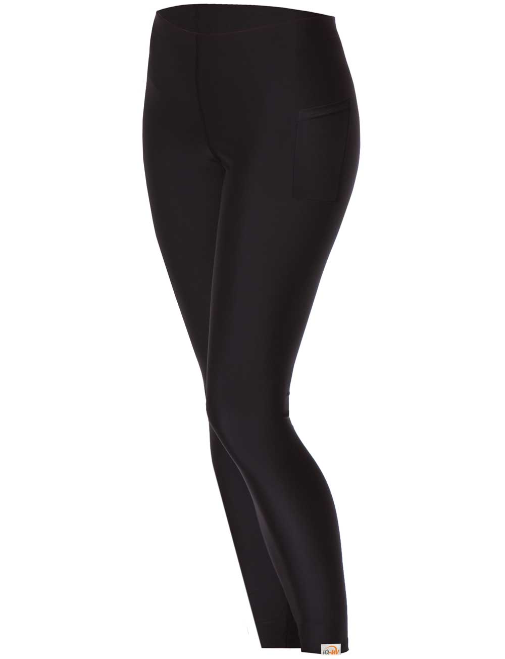 Calza larga pretina delgada mujer con bolsillo para celular y filtro solar UPF 300+ marca IQ