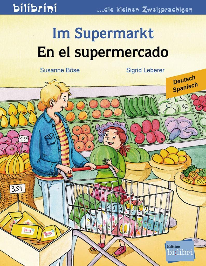 "Im Supermarkt-En el Supermercado". Cuento bilingüe. Diferentes idiomas.