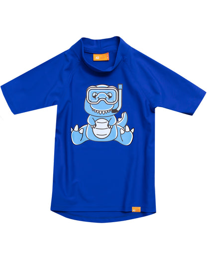 Polera infantil manga corta diseño unicornio con filtro solar UV 300+ marca IQ