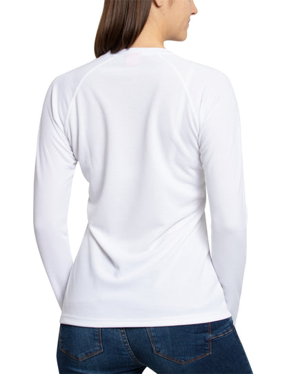 Polera manga larga de vestir corte recto mujer con filtro solar UPF 50+marca IQ
