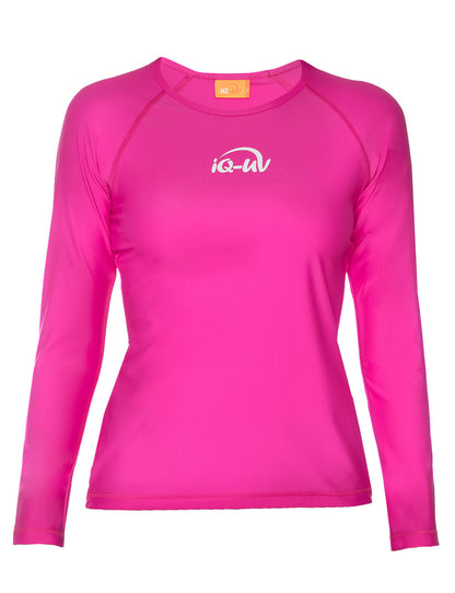 Polera manga larga corte recto mujer con filtro solar UPF 300+ marca IQ