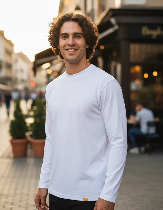 Polera manga larga de vestir corte recto hombre con filtro solar UPF 50+marca IQ