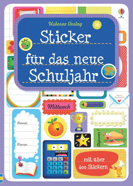 "Sticker für das neue Schuljahr". Libro con adhesivos. Alemán