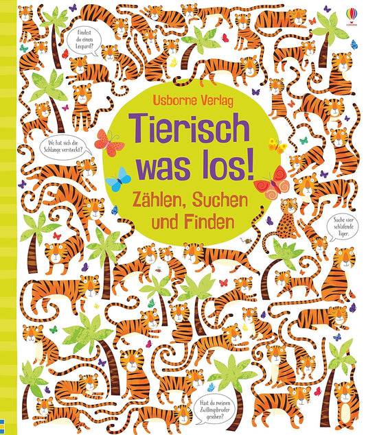 Libro de actividades alemán "una locura! cuenta, busca y encuentra" - "Tierisch was los! zählen, suchen und finden"