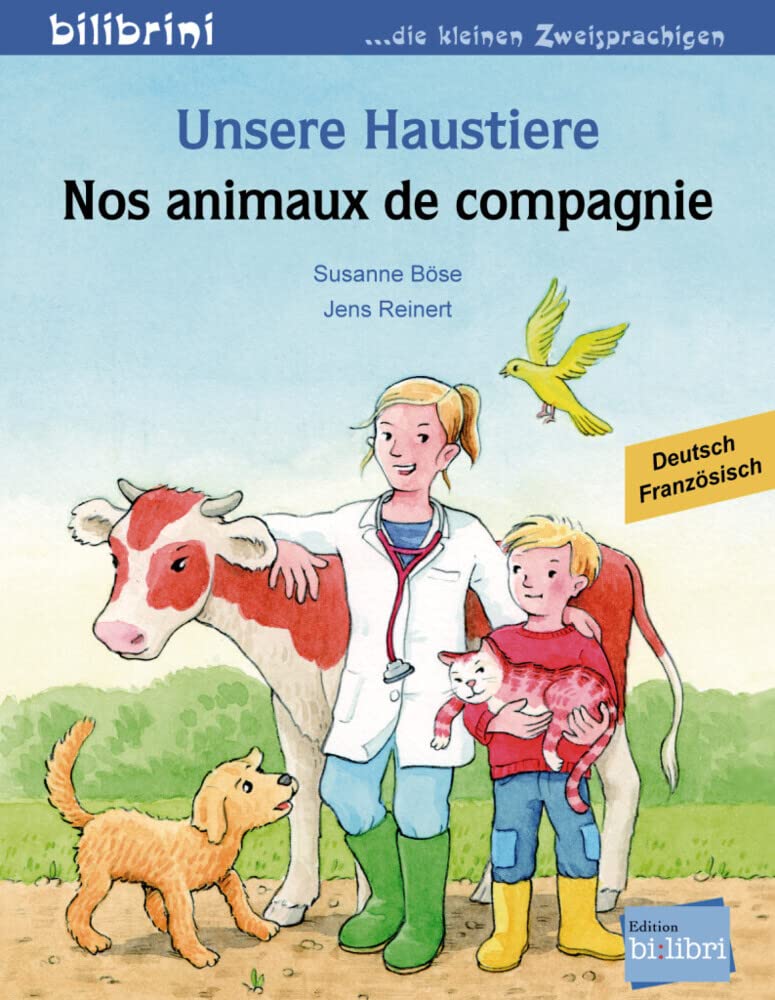 "Unsere Haustiere-Nuestras mascotas". Cuento bilingüe. Diferentes idiomas.