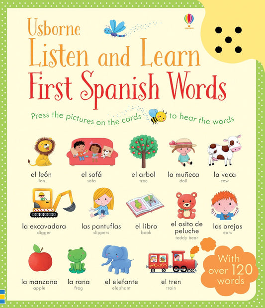 “Listen and learn first Spanish words”. Diccionario ilustrado interactivo. Inglés-Español