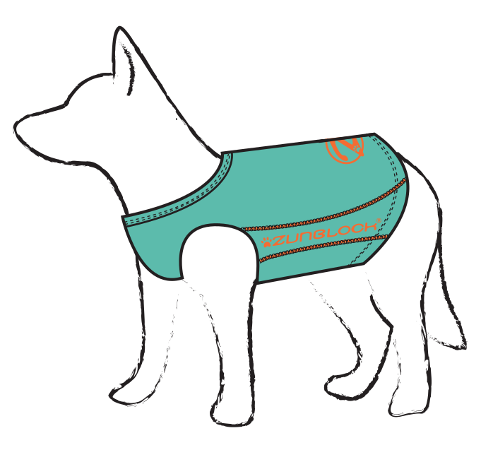 Capas con filtro solar UPF 50+ para perros marca Zunblock